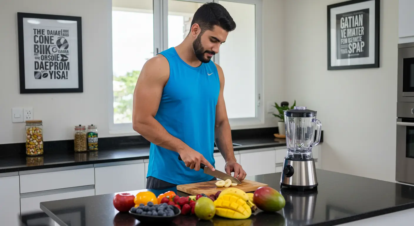 homeem preparando pré-treino