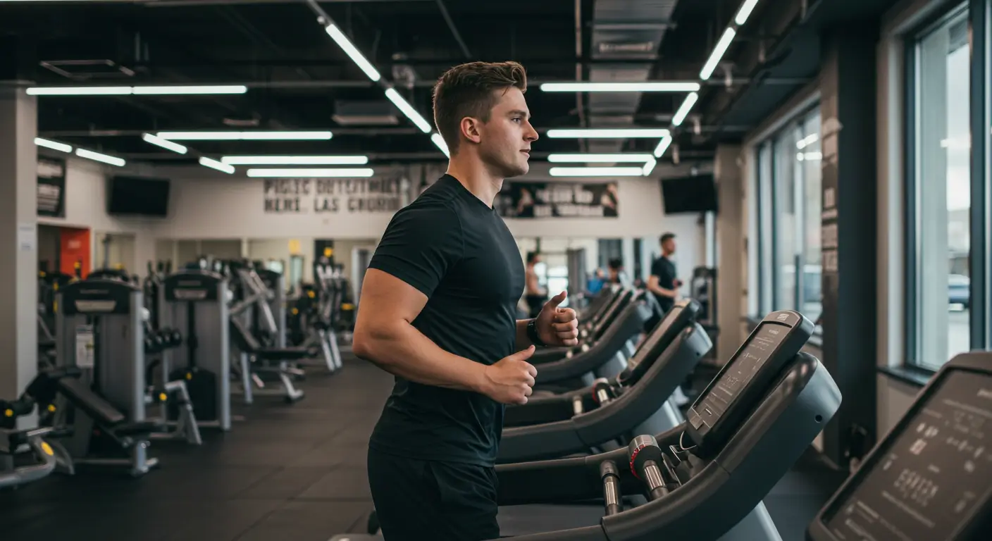 fazendo esteira na academia