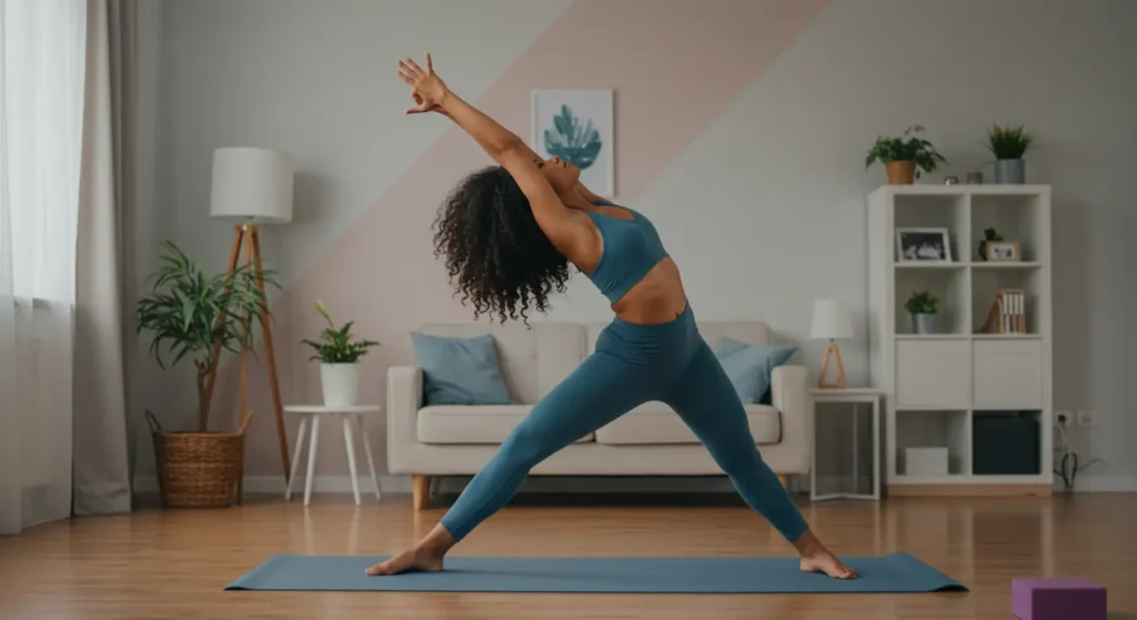 mulher fazendo yoga