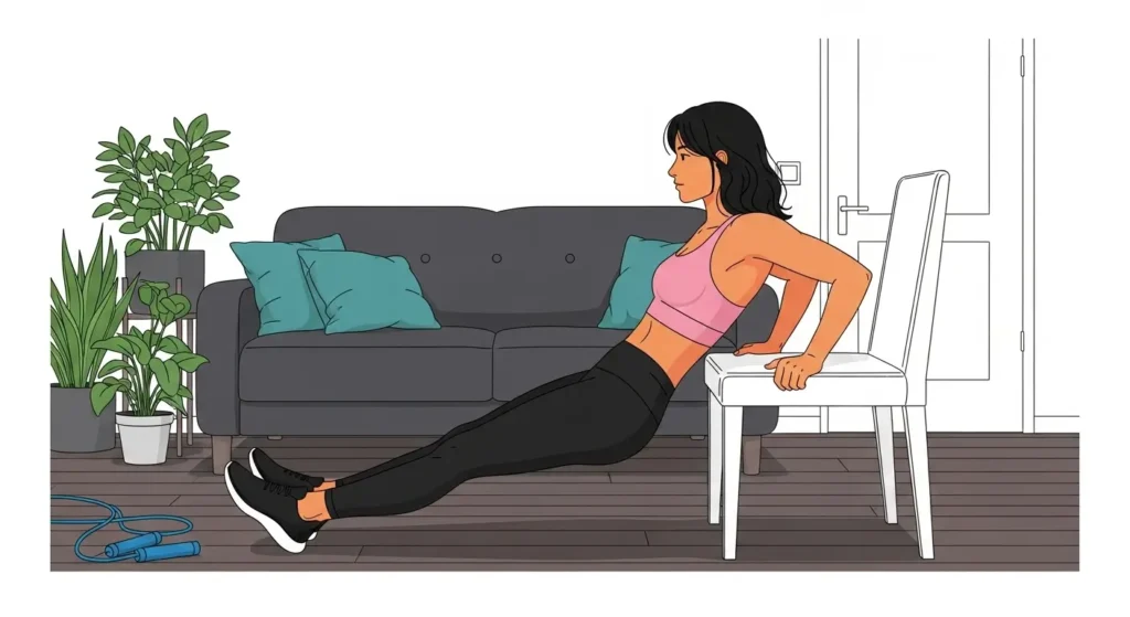 triceps no banco em casa
